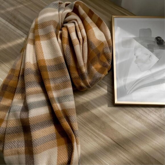 Scarf for Women Winter Fall Cashmere Feel Multicolor Plaid Scarves Fashion Long - Picture 6 of 7